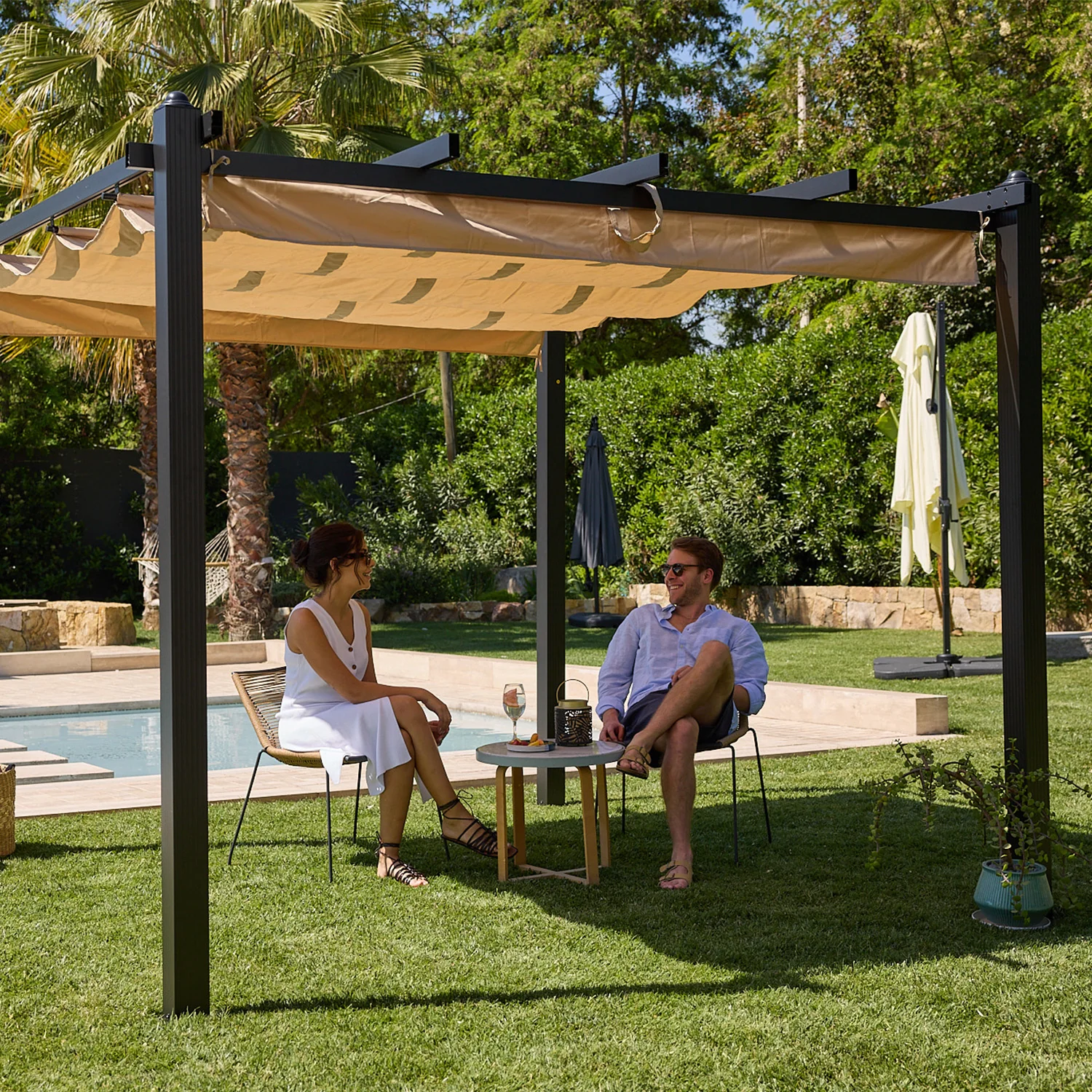 Pérgola White Shelter Retráctil 3x3 - Image 3