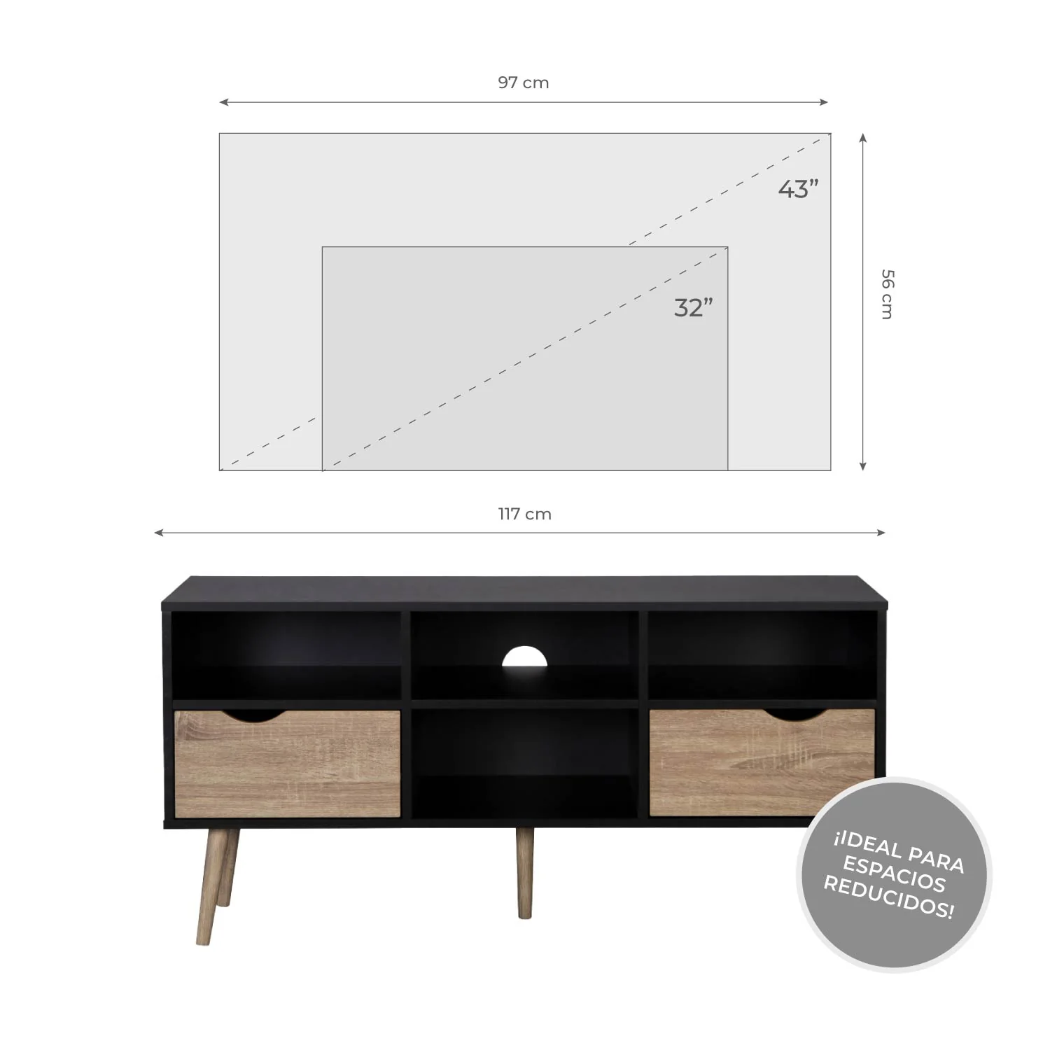Rack de TV Bolonia Black - Image 5