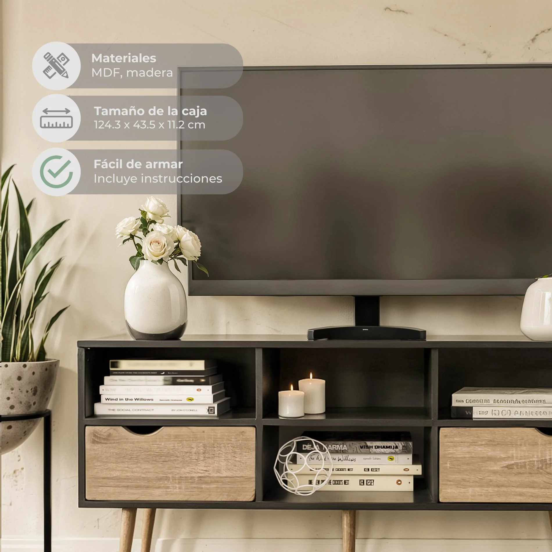 Rack de TV Bolonia Black - Image 6