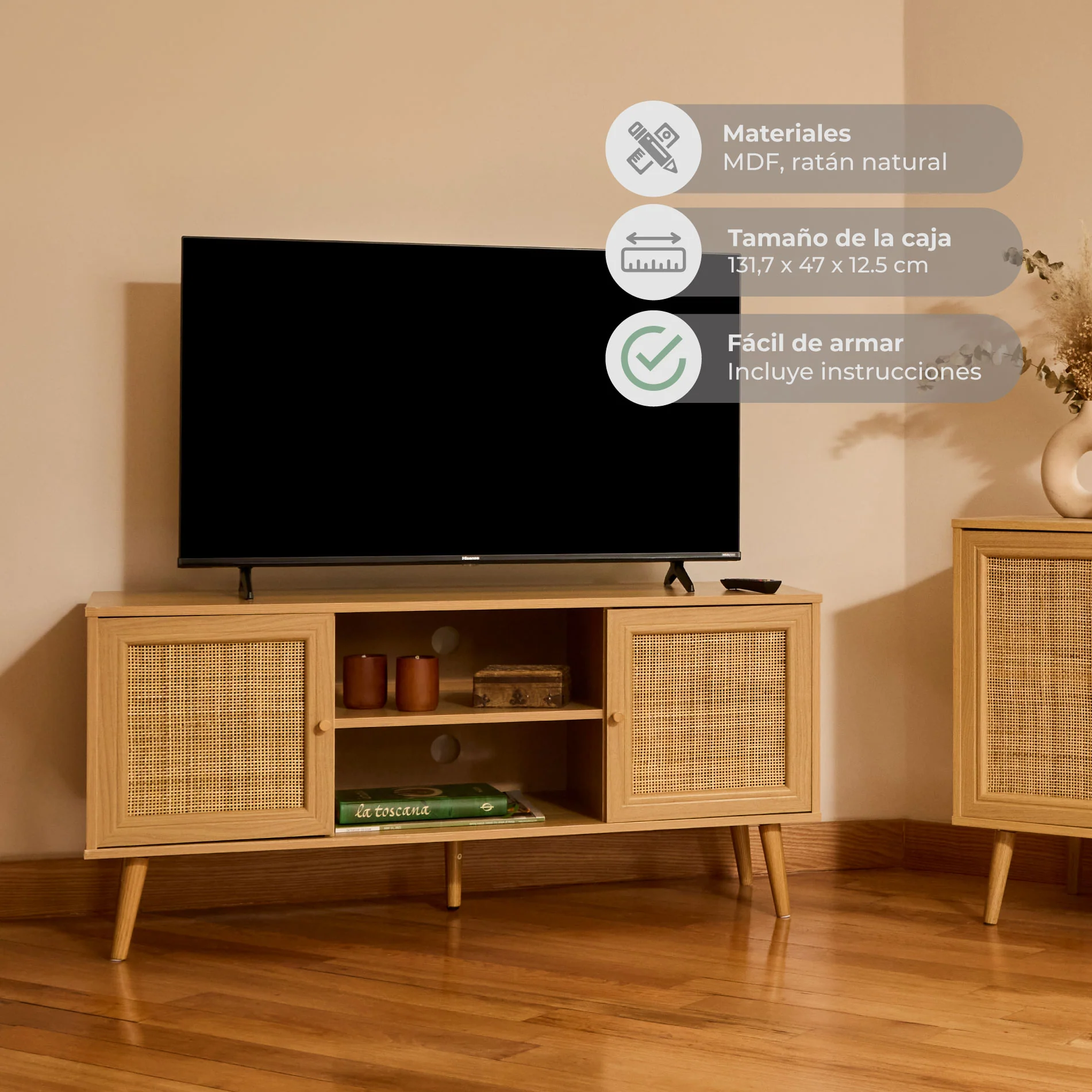 Rack de TV Bombai 120 cm - Image 6