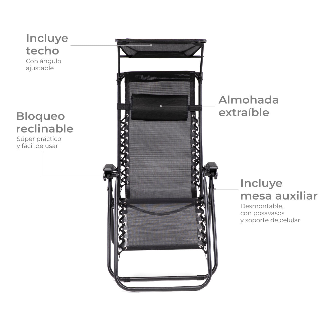 Reposera Zero Gravity con Techo Zen Canopy - Image 9