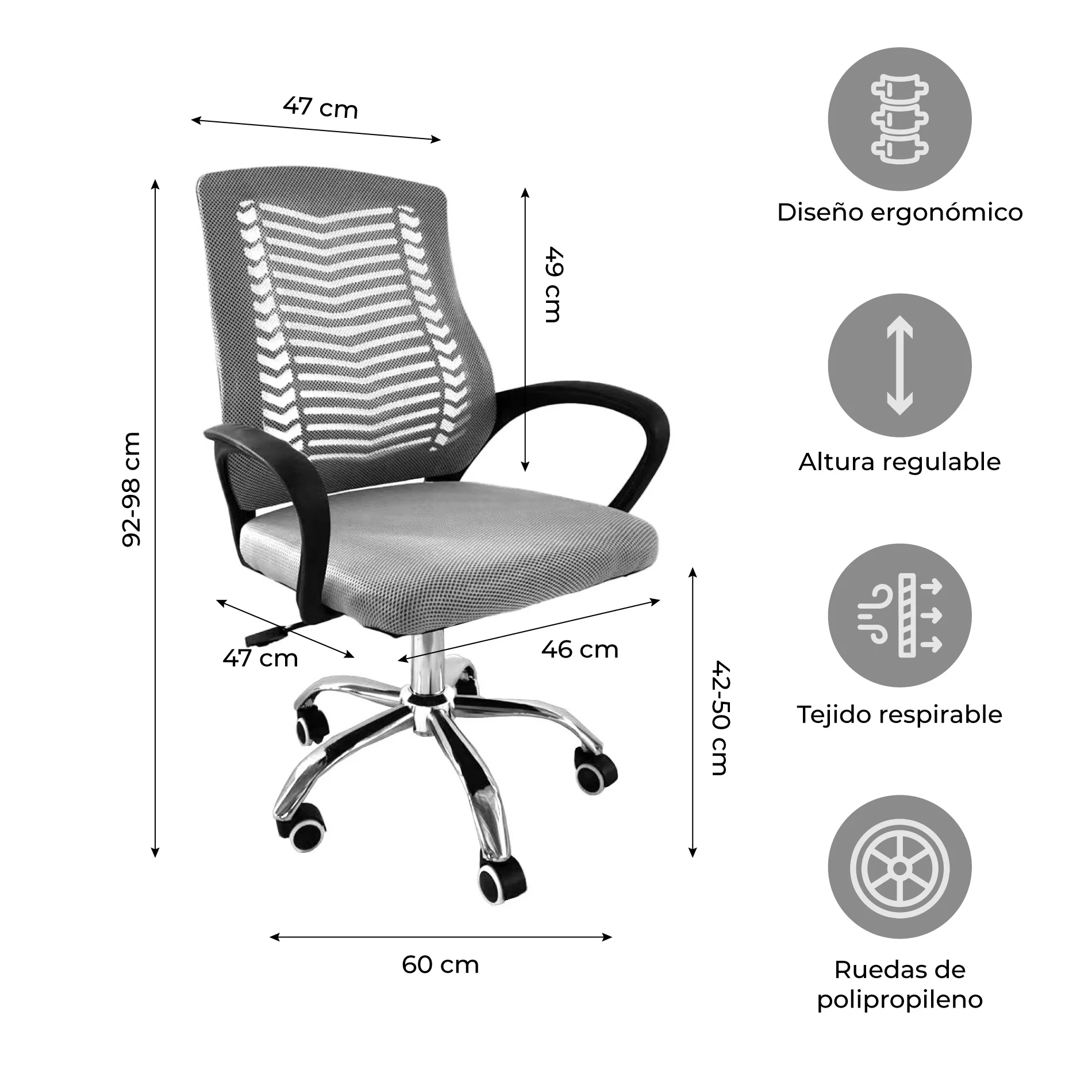 Silla de Escritorio Ergonómica SILL-C2G - Image 3