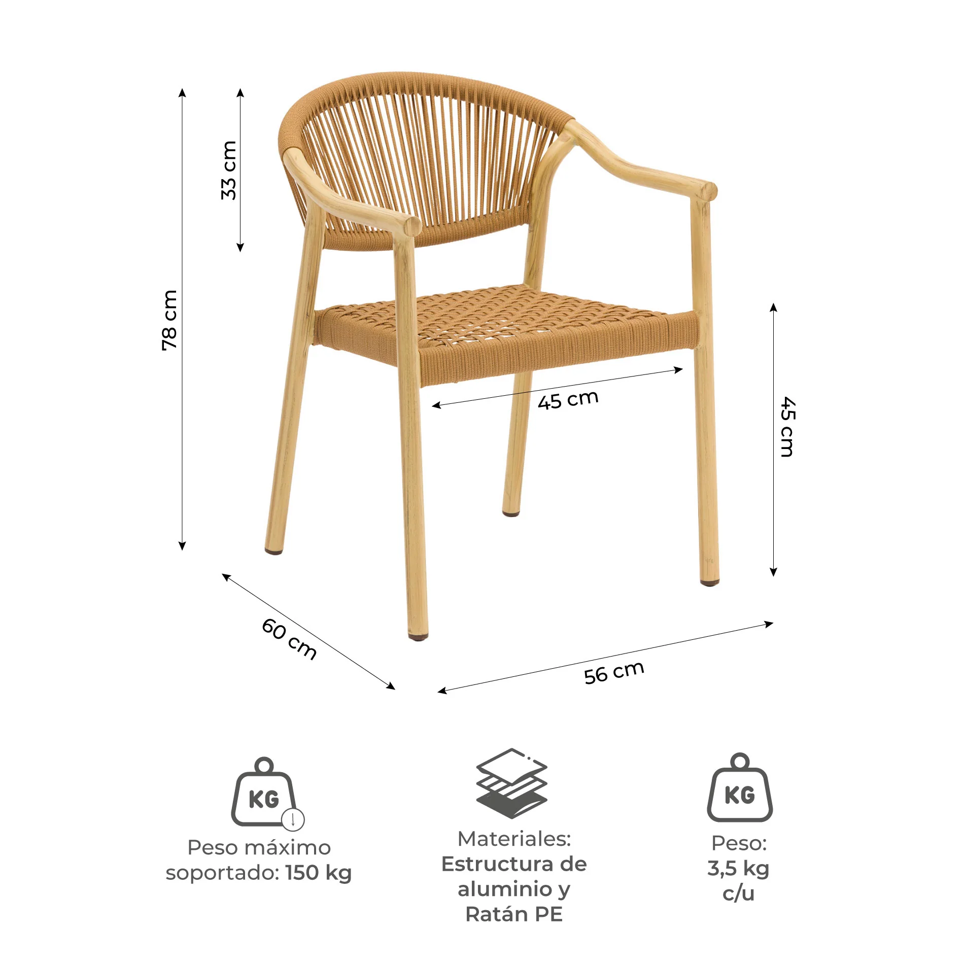 Silla de Exterior Makassar - Image 3
