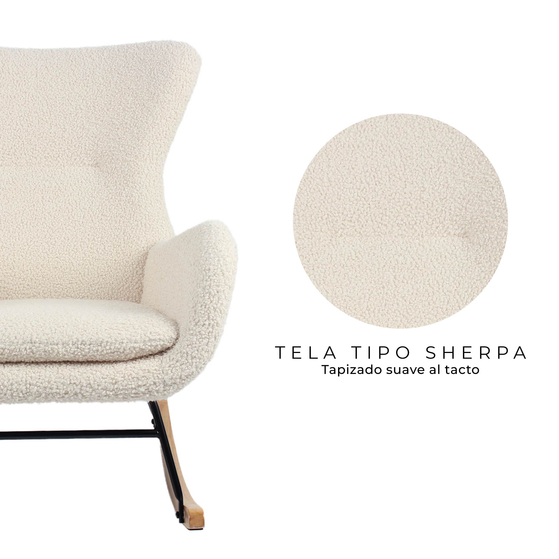 Sillón Mecedor Tavia Beige - Image 5