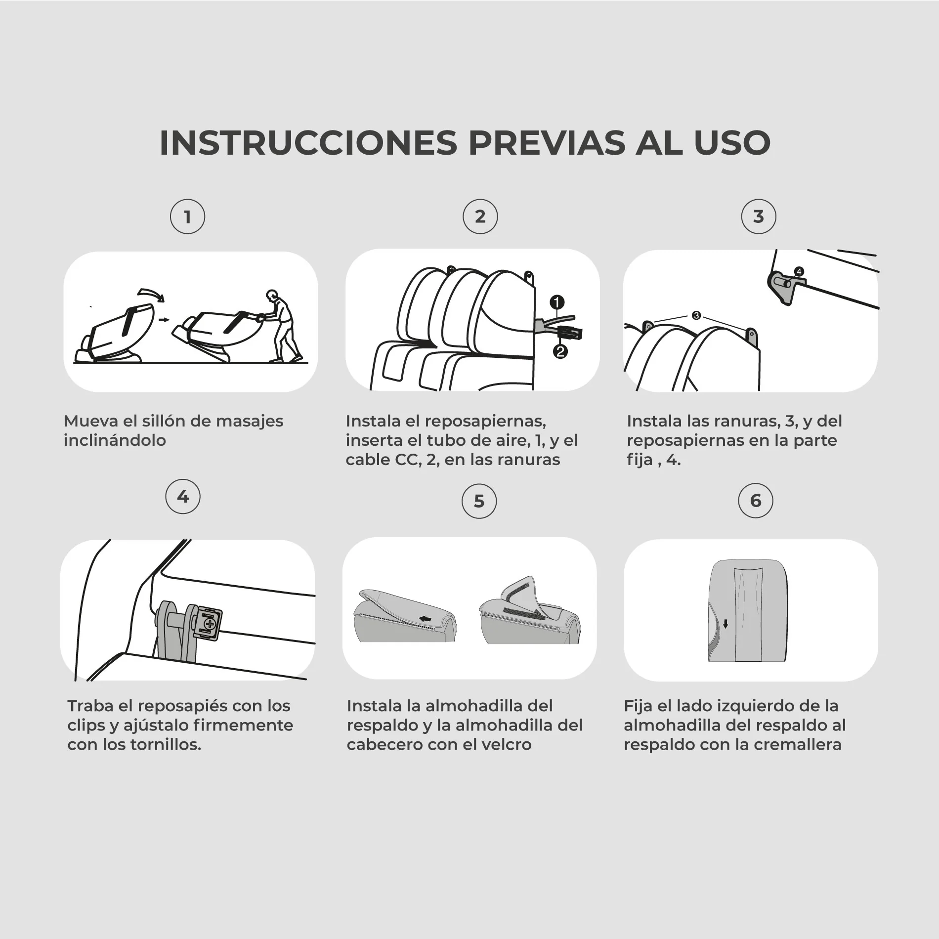 Sillón Masajeador Reclinable Zero Gravity Blanco - Image 17